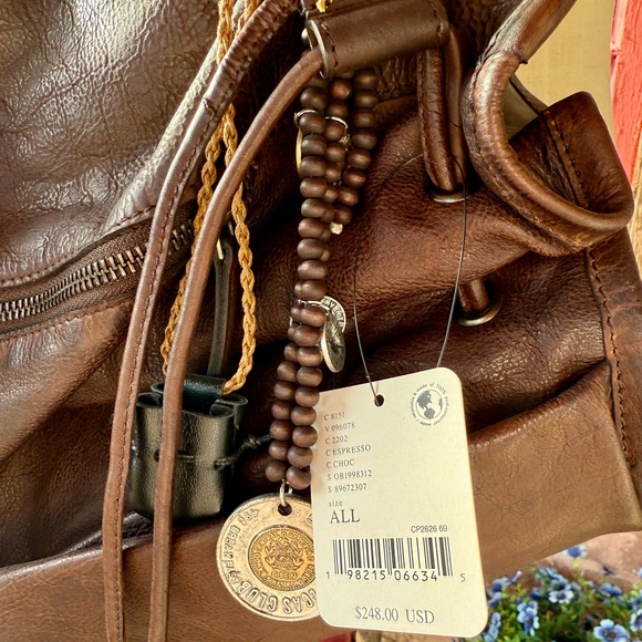 Free People Harlow Leather Bucket Backpack w/Coin & Pouch Bag Charm! - Picture 6 of 16